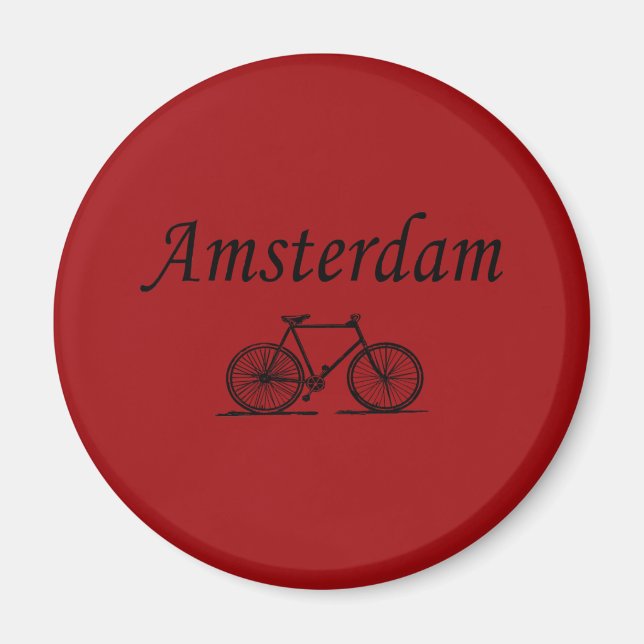 Amsterdams retrocykel magnet (Framsidan)
