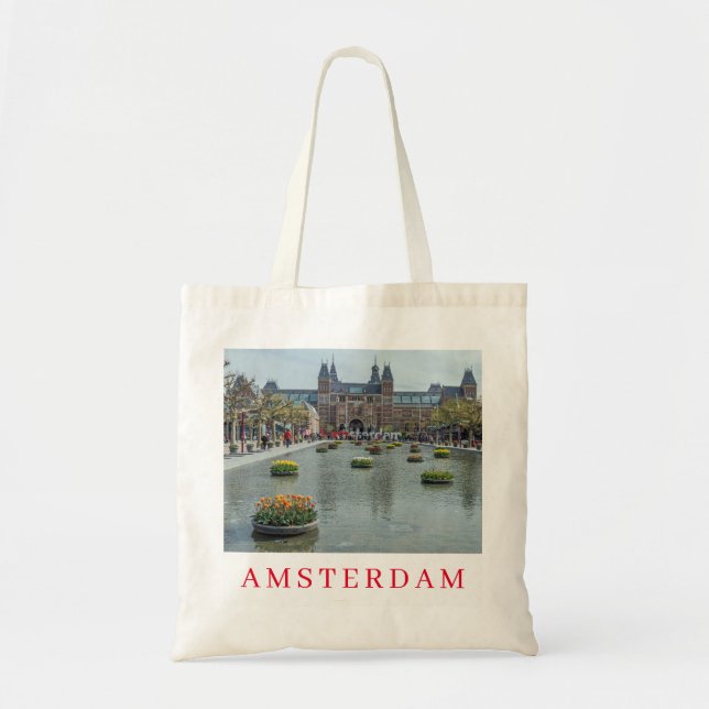 Amsterdams Rijksmuseum-vy till påsen Tygkasse (Framsidan)