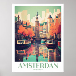 Amsterdams Travel Print Wall Art Poster