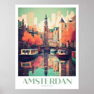 Amsterdams Travel Print Wall Art Poster
