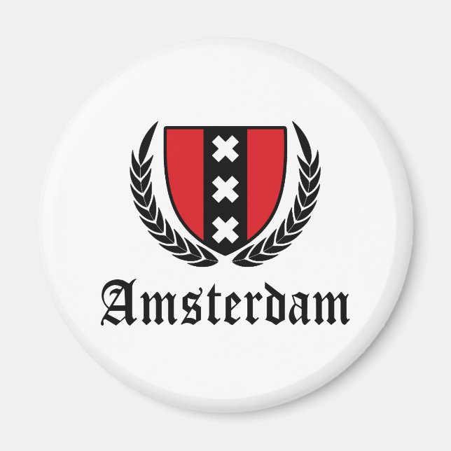 Amsterdams Vapensköld Magnet (Framsidan)
