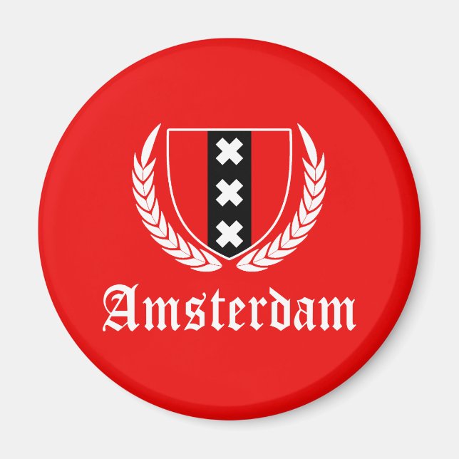 Amsterdams Vapensköld Magnet (Framsidan)