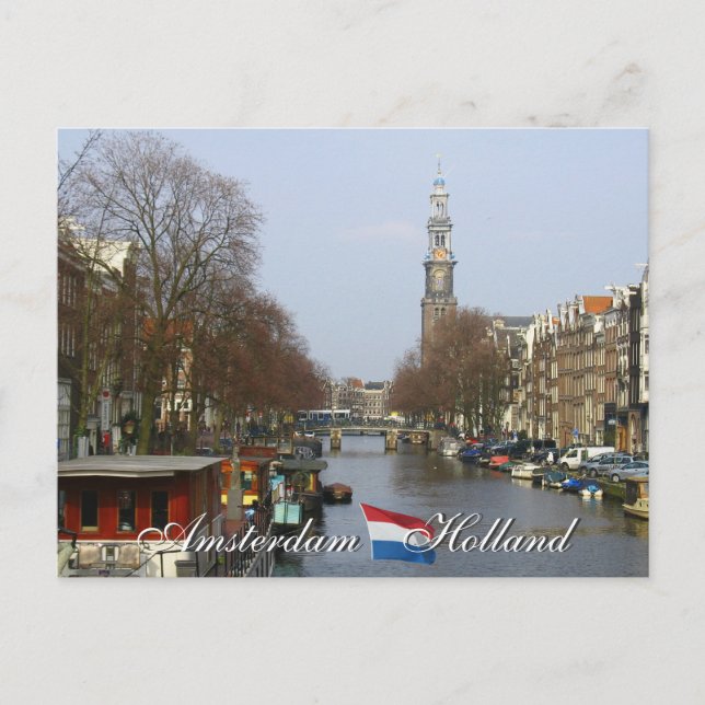 Amsterdams Westerna kyrka Holland-vykort Vykort (Framsida)