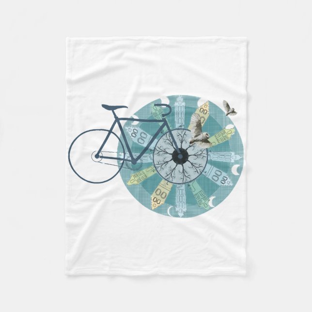 Amsterdamskylten Fleecefilt (Framsidan)