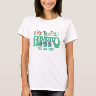 Amto Roligt Moster Blommigt Arabiska kalligrafi T Shirt