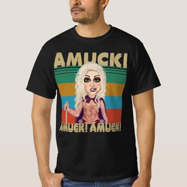 Amuck Horror Sarah Sanderson Witch Halloween T Shirt (Framsida)