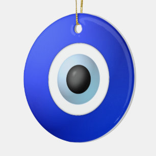 Amulet till Ward utanför Evil Öga Julgransprydnad Keramik