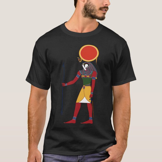 Amun för sol- gudom för Ra forntida egyptiska T Shirt (Framsida)