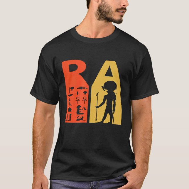 Amun Ra Egypten Gud för Sol Ra T Shirt (Framsida)