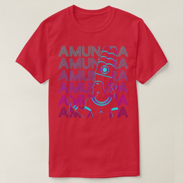 Amun Ra Egyptian Gud Amun Re Ancient Egypten Retro T Shirt (Design framsida)
