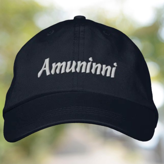 Amuninni Broderad Hatt Keps (Amuninni Embroidered Hat - Let's Go in Sicilian)