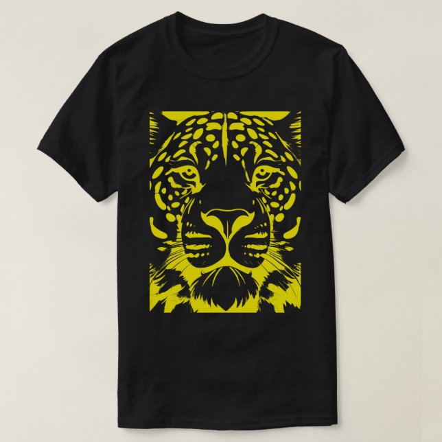 Amur Leopard Gult T Shirt (Design framsida)