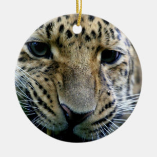 Amur Leopardprydnadar Julgransprydnad Keramik