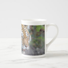 Amur tiger benporslin mugg