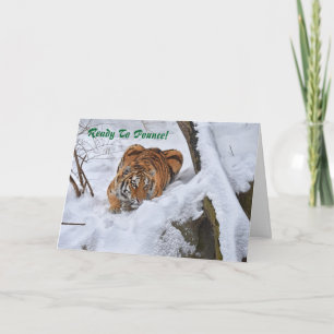 Amur Tiger-julkort 2015 Helgkort