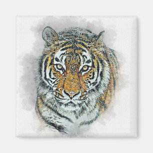 Amur Tiger Kattdjur Vild katt Siberian Magnet
