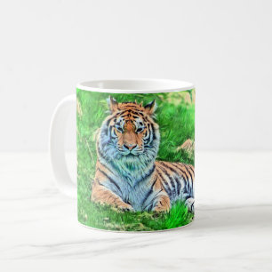 Amur Tiger på Grön Mugg