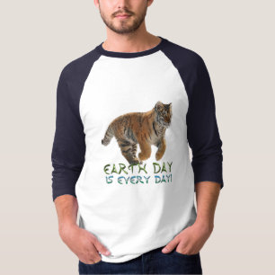 Amur Tiger Unge Earth Day Art Wildlife Shirt T