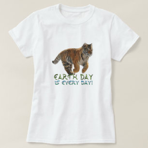 Amur Tiger Unge Planet Earth Day Art Wildlife Shir Tee