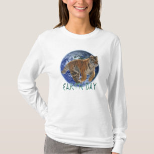 Amur Tiger Unge & Planet Earth Day Wildlife Shirt T