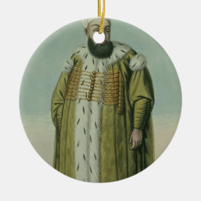 Amurath (Murad) (1546-95) Sultan III 1574-95, från Julgransprydnad Keramik (Framsidan)