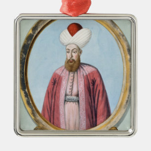 Amurath (Murad) I (1319-89), Sultan 1359-89, från Julgransprydnad Metall