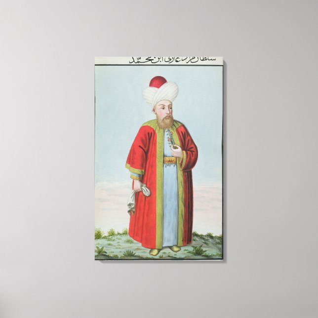 Amurath (Murad) II (1404-51) Sultan 1421-51, från Canvastryck (Framsida)