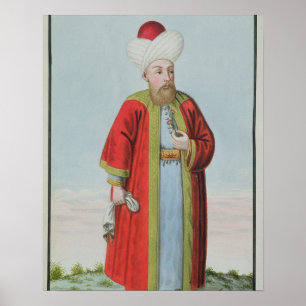 Amurath (Murad) II (1404-51) Sultan 1421-51, från Poster