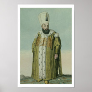Amurath (Murad) III (1546-95) Sultan 1574-95, från Poster