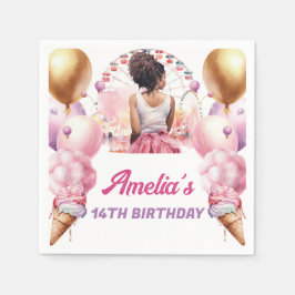 Amusaparken African American Birthday Pappersservett