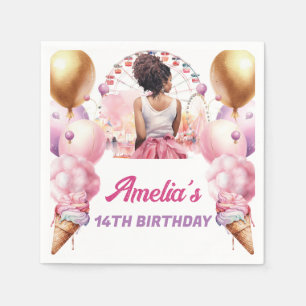 Amusaparken African American Birthday Pappersservett