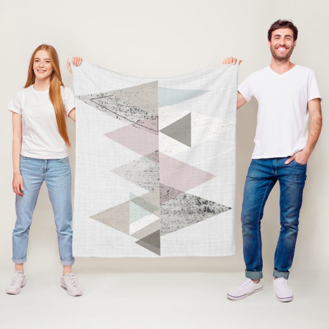 Amuse II | Geometrisk modern Fleecefilt (På plats)