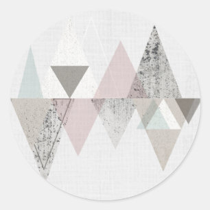 Amuse II Geometrisk modern Runt Klistermärke