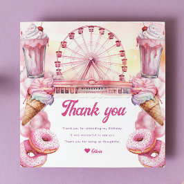 Amusement Park Birthday Tack Kort