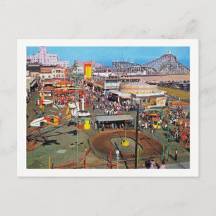 Amusement Park, Long Beach, California, Vintage Vykort