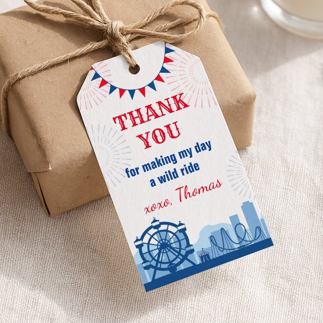 Amusement Park Tack för Märkrn Presentetikett (Skapare uppladdad)