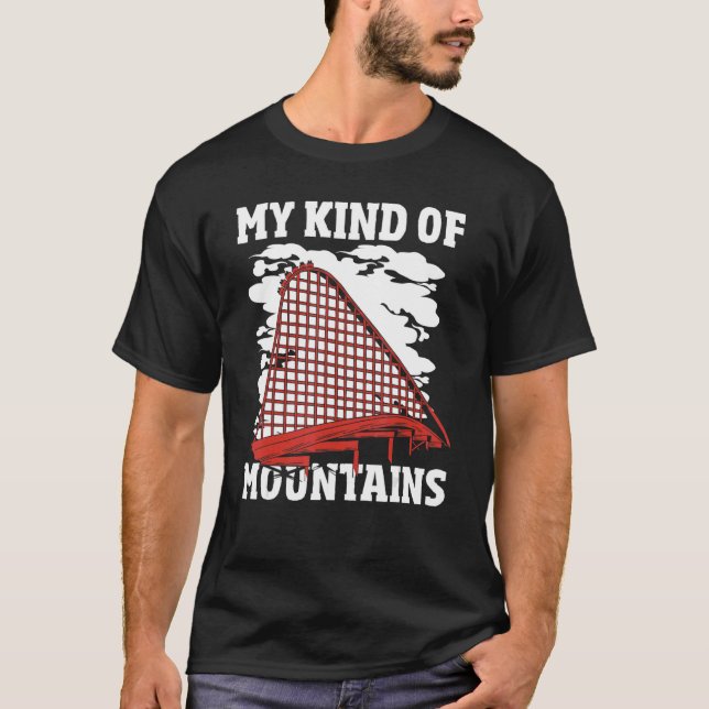 Amusement Park Thrill Seeker Carnival Roller Coas T Shirt (Framsida)