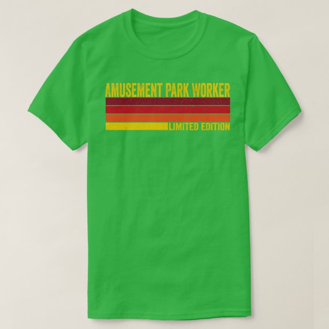 Amusement Park Worker T Shirt (Design framsida)