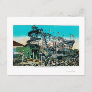 Amusement Rides at Pike, Long Beach Vykort