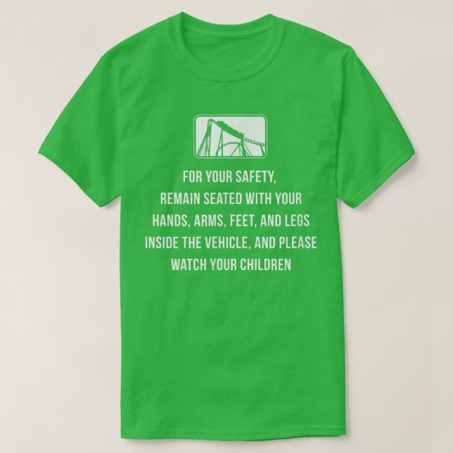 Amuseringstema Parkera Roller Underlägg säkerhetsh T Shirt (Design framsida)