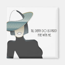 Amusing Divorce Citote Art Deco Dam Magnet