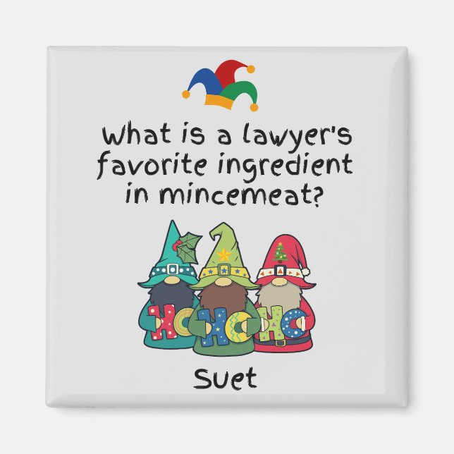 Amusing Mincemeat Lawyer Joke Magnet (Framsidan)