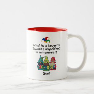 Amusing Mincemeat Lawyer Joke Två-Tonad Mugg