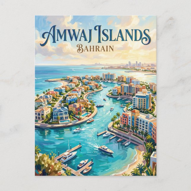 Amwajöarna Bahrain Vykort (Framsida)