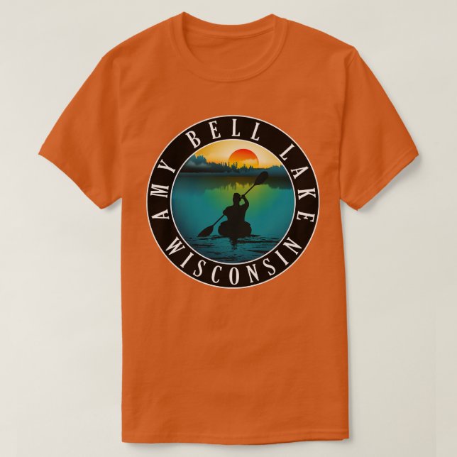 Amy Bell Sjö Wisconsin Kayaking T Shirt (Design framsida)
