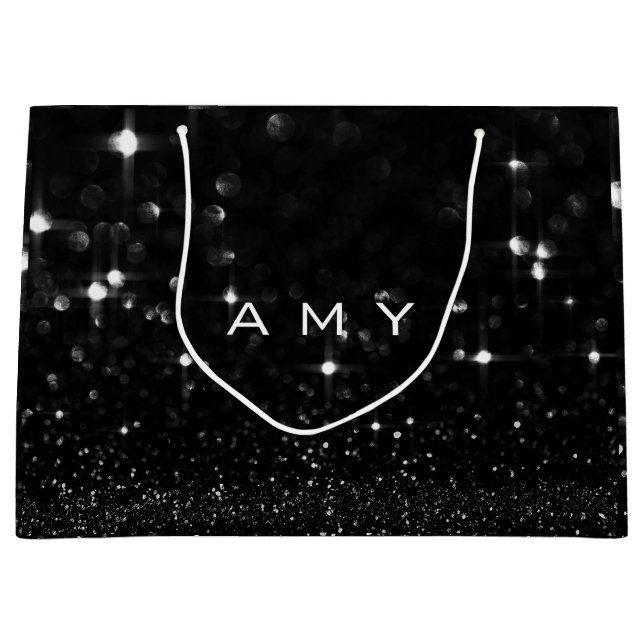 Amy Black White Glitter Favor Spark (Framsidan)