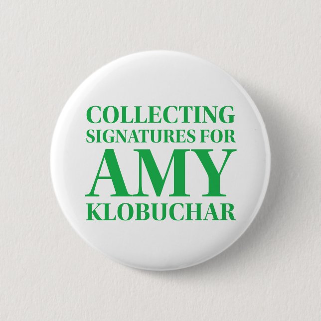 Amy Collected Namnteckning Round Button Knapp (Framsida)