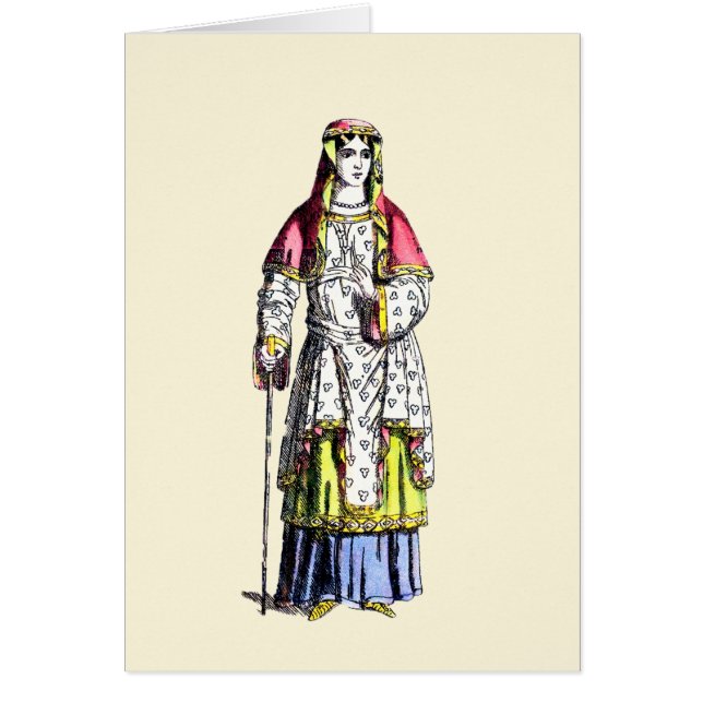 AMY ~ COSTUMES ~ 950 AD ~ Personlig Hälsningskort (Framsidan)