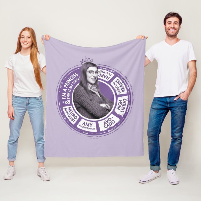 Amy Farrah Fowler Info Graphic Fleecefilt (På plats)