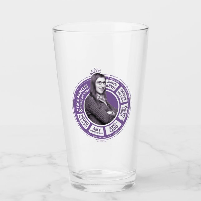 Amy Farrah Fowler Info Graphic Glaskopp (Framsida)